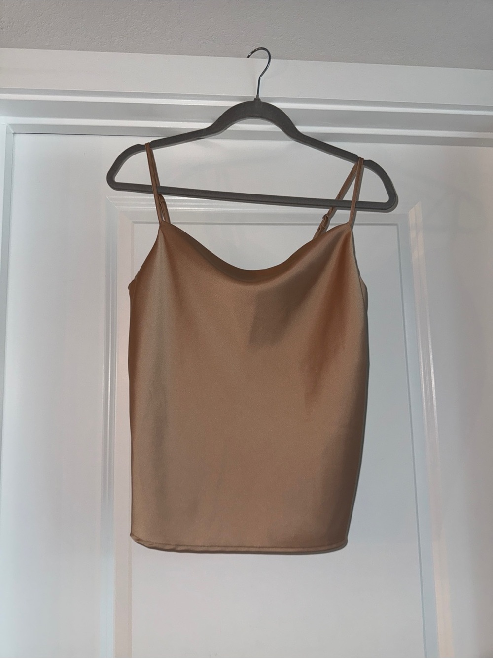 Banana Republic Satin Cowl Neck Cami - Tan